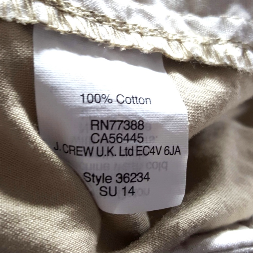 J. Crew Factory Chino Khaki Cotton Shorts Size 2 - Picture 5 of 5